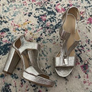 Michael Kors Metallic Silver Heels